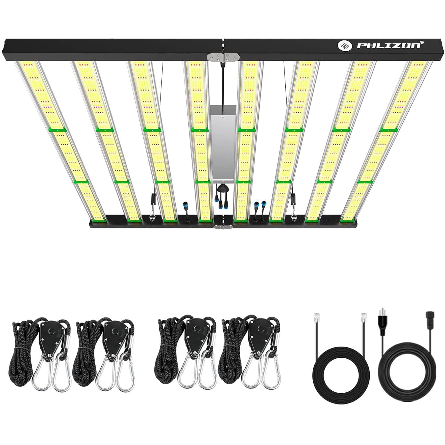 Phlizon FD9600 1000W Full-spectrum+UV/IR Daisy Chain Dimmable Cost-effective High-yield Commercial LED Grow Light 5X5ft 6ftx6ft