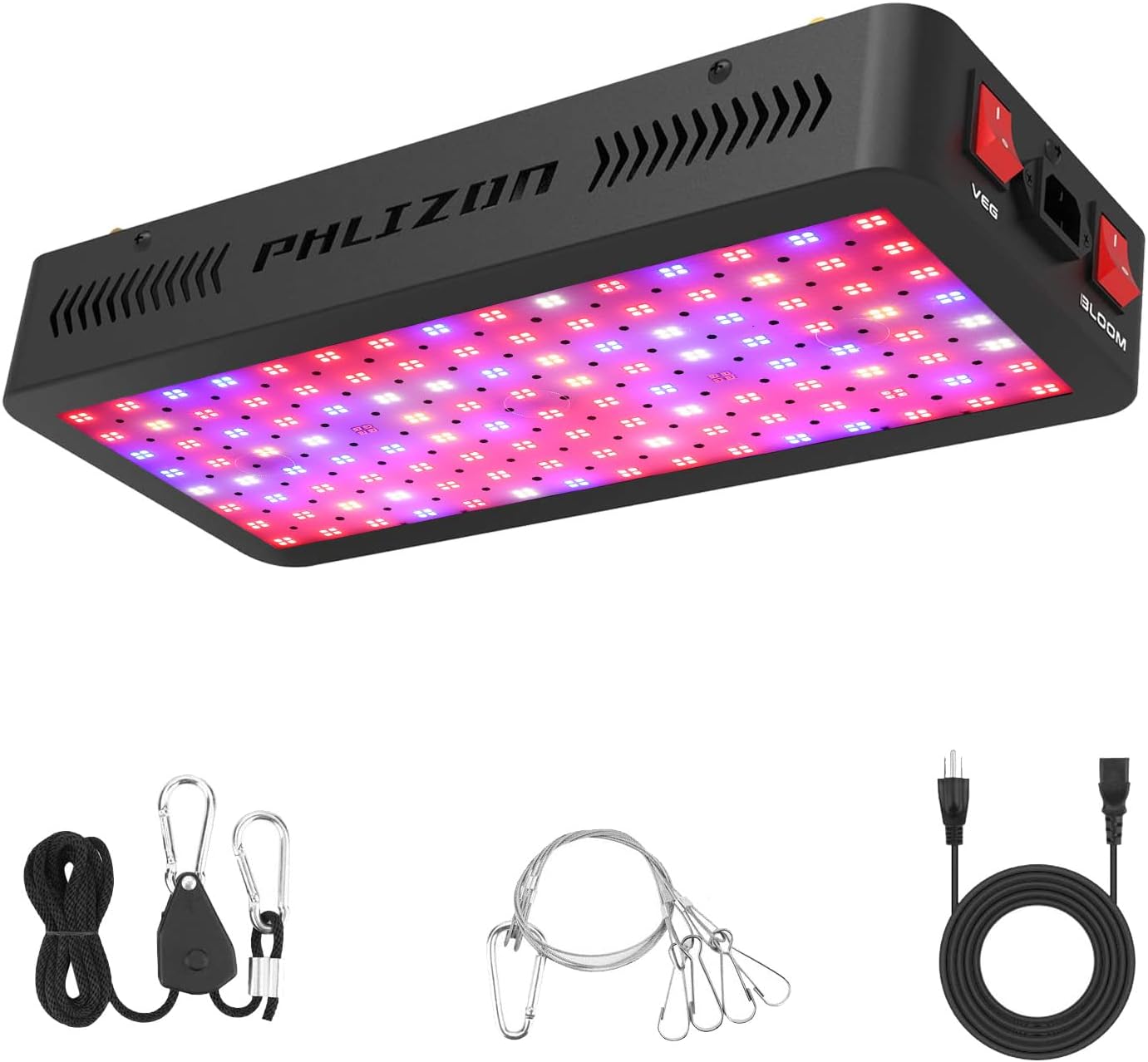 PHLIZON PHD12 240W Full-spectrum UV/IR LED Grow Light  （without Daisy Chain ）